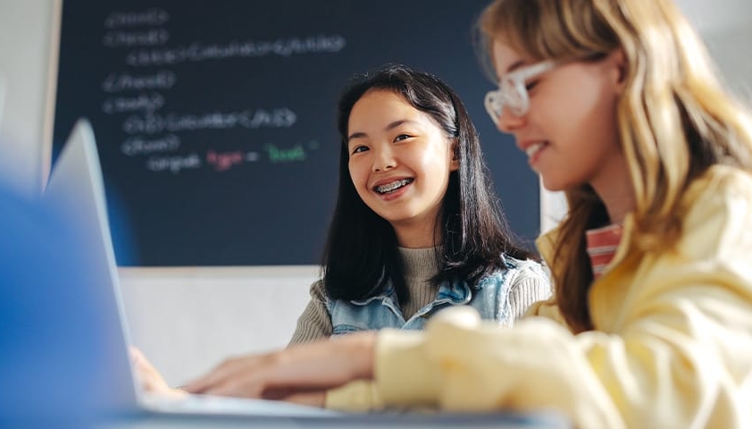 Students on Laptop