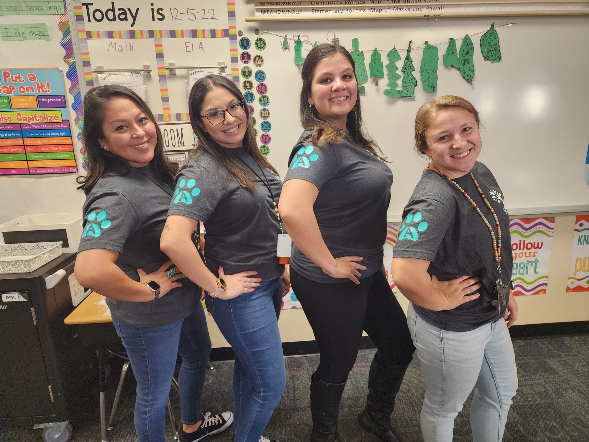 Teachers posing